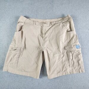 North Carolina UNC Cargo Shorts Men's Size 38‎ Beige J. America Embroidered
